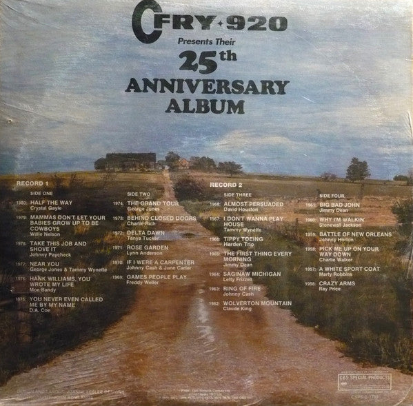 Various : CFRY 920 Silver Anniversary Album - 25 Country Classics (2xLP, Album)