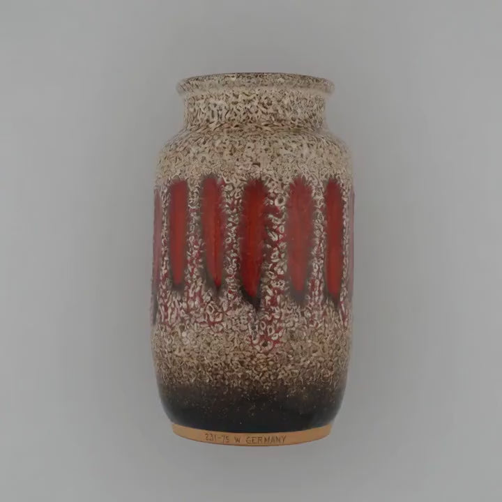 Vintage Scheurich 237-15 West German Fat Lava Vase | 1970s